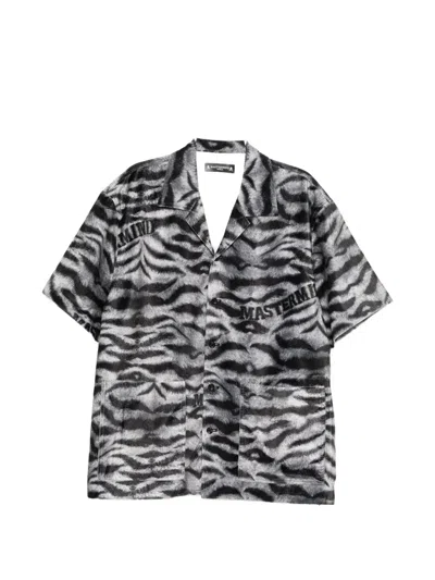 Mastermind Japan Tiger-print Shirt In Gray