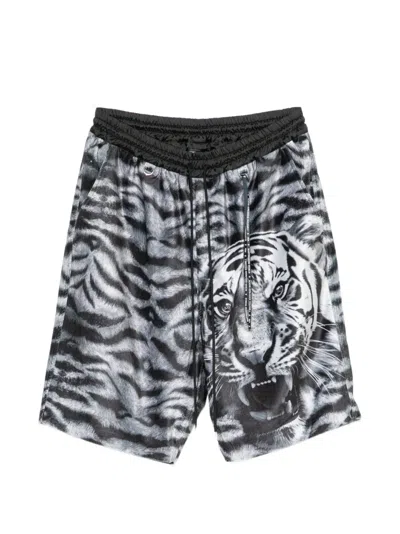 Mastermind Japan Tiger-print Shorts In Black