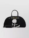 Mastermind Japan Skull Embroidered Velvet Duffle Bag In Black