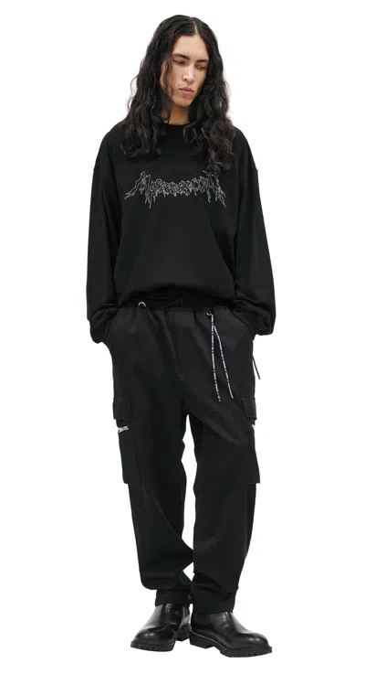 Mastermind Japan Trousers With Embroidered Skulls In Black