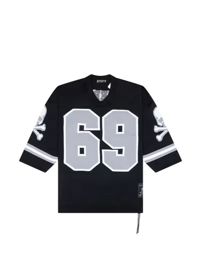 Mastermind Japan V-neck Number Graphic T-shirt In Black