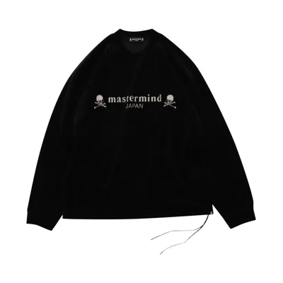 Pre-owned Mastermind Japan Velour Long-sleeve Tee 'black/beige Skull' | Men's Size S