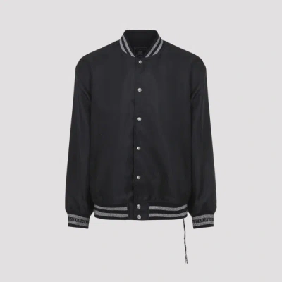 Mastermind Japan Varsity Bomber Jacket In Black