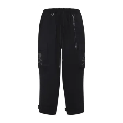Mastermind Japan Wide Cargo Pants With Unique Skull Detailing In Black