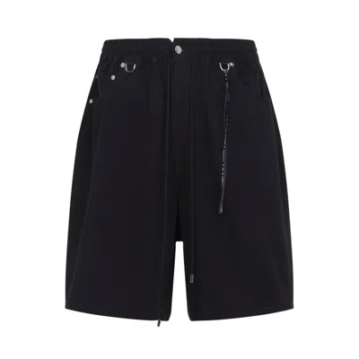 Mastermind Japan Wide Easy Denim Shorts In Black