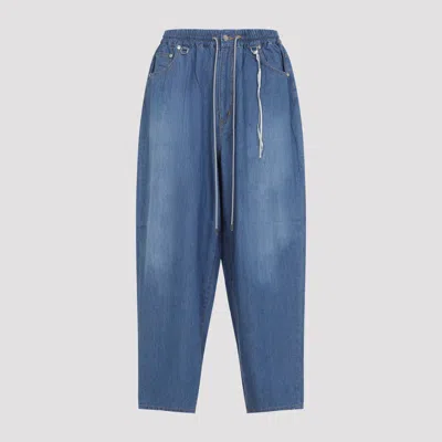 Mastermind Japan Wide Fit Belted Easy Denim Pants In Blue