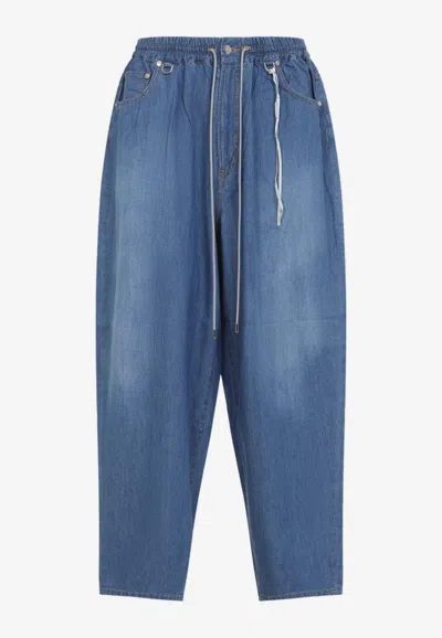 Mastermind Japan Wide-leg Easy Washed Jeans In Blue