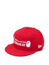 Mastermind Japan X A Bathing Ape Logo-embroidered Cap In Red
