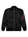 Mastermind Japan X Alpha Industries Skull-patch Ma-1 Bomber Jacket In Black