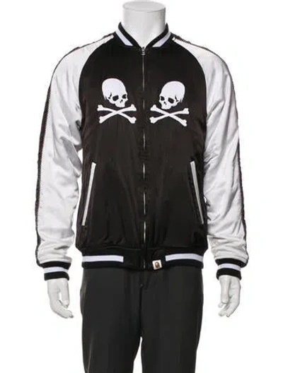 Pre-owned Mastermind Japan X Bape Striped Bomber Jacket In Black
