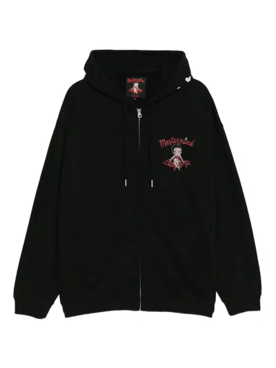 Mastermind Japan Mastermind World X X Betty Boop Boxy Zip-up Hoodie In Black