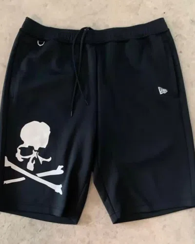 Pre-owned Mastermind Japan X New Era Ss22 Polyester Drawstring Shorts In Black