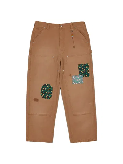 Mastermind Japan X Sean Wotherspoon Patchwork-detail Trousers In Brown