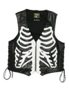 Mastermind Japan X Vanson Bones Sleeveless Jacket In Animal Print