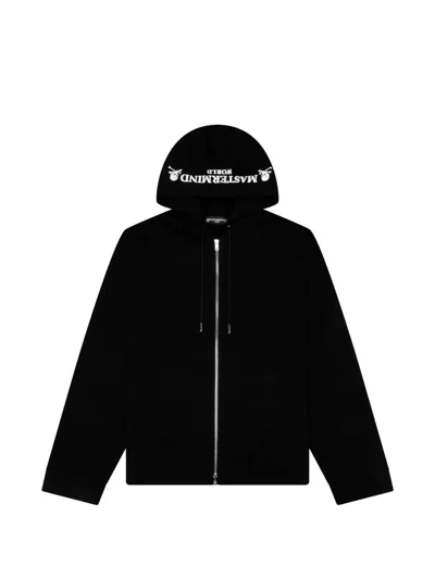 Mastermind Japan Zip Boxy Hoodie In Black