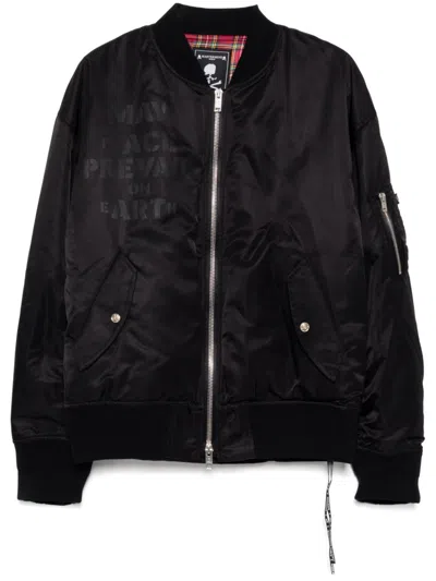 Mastermind Japan Black Insulated Bomber Jacket
