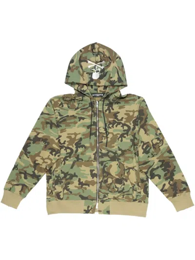 Mastermind Japan Zip-up Hoodie In Green