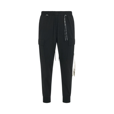 Mastermind Jersey Slim Cargo Pants In Black