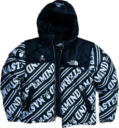 Pre-owned Mastermind Japan Men's Mastermind The North Face Nuptse Jacket In Black/white