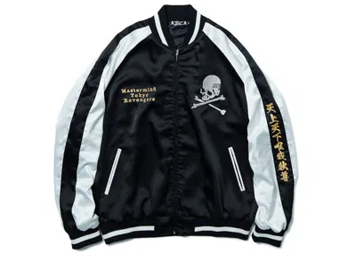 Pre-owned Mastermind Japan Men's Mastermind X Tokyo Revengers Sukajan Jacket In Black Silver