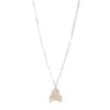 MASTERMIND WORLD CHARM SILVER GOLD 925 SILVER NECKLACE