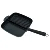 Masterpan 2-section Non-stick Cast Aluminum Grill & Griddle Skillet, 11"