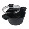 Masterpan 5 Qt. Stock N' Pasta Pot With Easy Pour Strainer Glass Lid, 9"