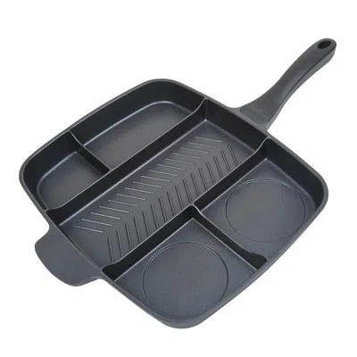 Masterpan Nonstick 5-section Grill & Griddle Skillet, 15"