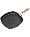 Masterpan Nonstick 8in Grill Pan With Folding Handle