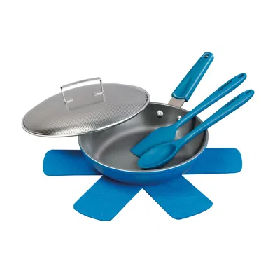Masterpan Stovetop Oven Fry Pan & Skillet With Heat-in Steam-out Lid In Blue