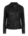 Masterpelle Woman Jacket Black Size 10 Soft Leather In Black