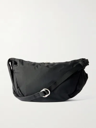 Master-piece Ark Leather-trimmed Nylon Shoulder Bag In Black