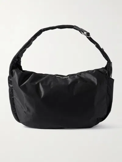 Master-piece Ark Leather-trimmed Nylon Shoulder Bag In Black