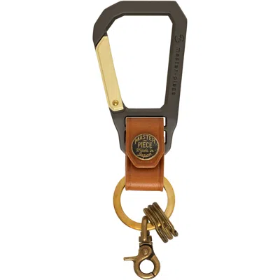 Master-piece Carabiner Keychain In Camel