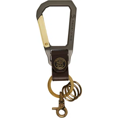 Master-piece Carabiner Keychain In Choco