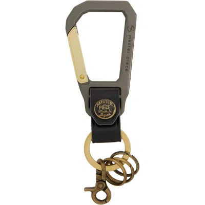 Master-piece Co Black Carabiner Keychain In Multi