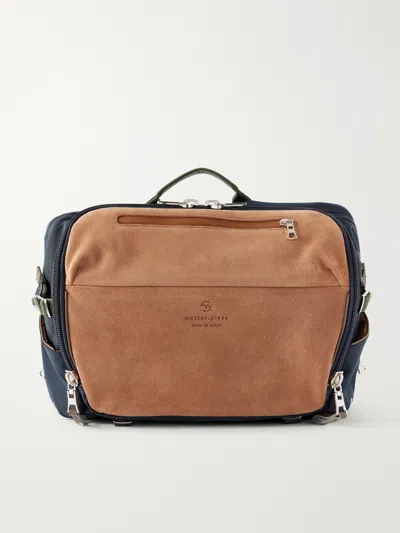 Master-piece Grave Suede And Shell Messenger-bag In Blue