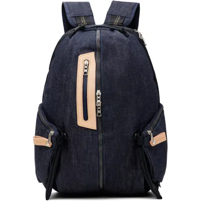 Master-piece Indigo Fullcount Edition Collaboration Series Denim Backpack