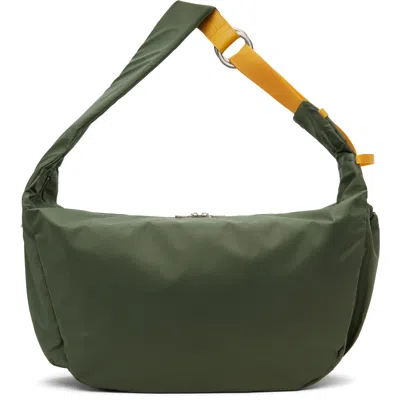 Master-piece Khaki Ark Solid L Shoulder Bag In Green