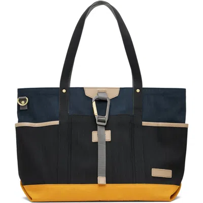 Master-piece Navy & Black Link 2way Tote In Multi