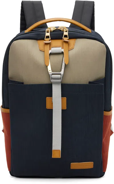 Master-piece Navy & Orange No.02340 V2 Link Backpack