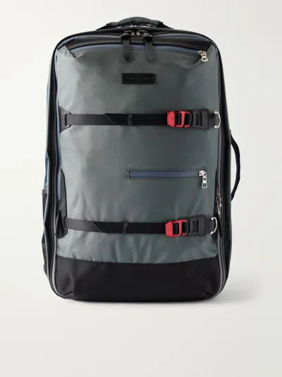 Master-piece Potential 3way Convertible Leather And Canvas-trimmed Cordura® Mastertex Backpack In Gray