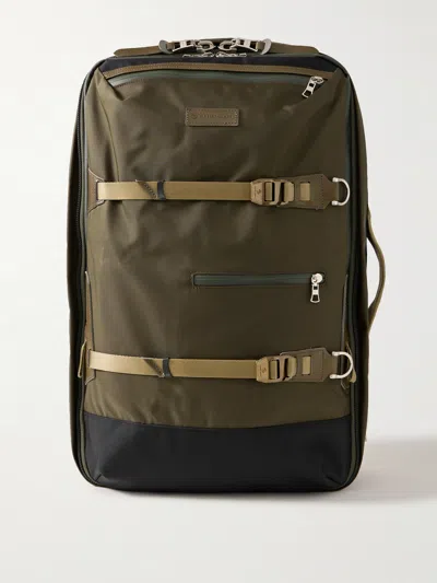 Master-piece Potential 3way Convertible Leather And Canvas-trimmed Cordura® Mastertex Backpack In Green