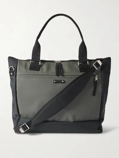 Master-piece Spec Cordura® And Leather Tote Bag In Green