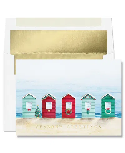 Masterpiece Studios Beach Bungalows Holiday Boxed Cards In Transparent