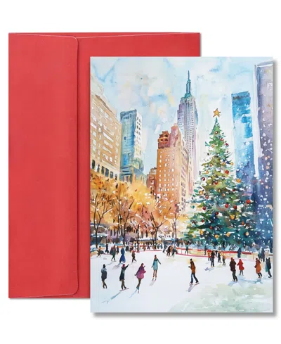 Masterpiece Studios New York Skaters Holiday Boxed Cards In Transparent