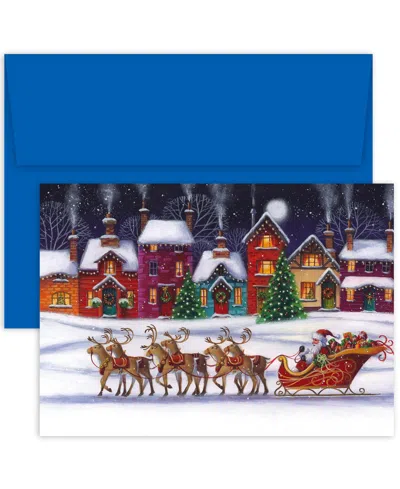 Masterpiece Studios Santa Sleigh Holiday Boxed Cards In No Color