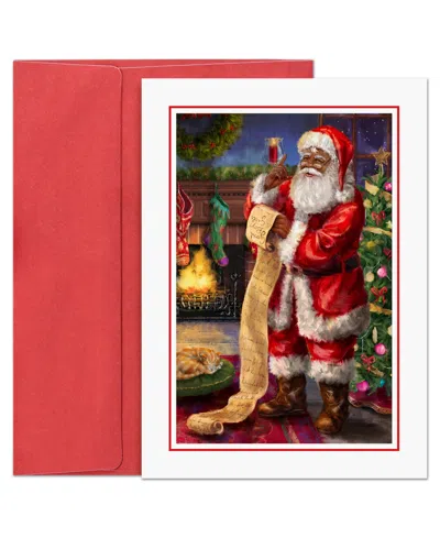 Masterpiece Studios Santa With List Holiday Boxed Cards In No Color