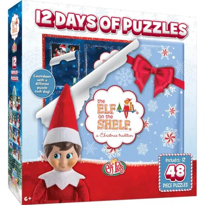 Masterpieces 12 Days Of Elf On The Shelf Advent Calendar Puzzles 48 Piece