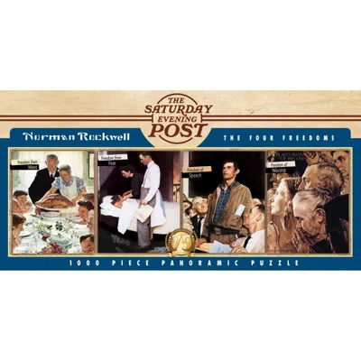 Masterpieces 13 X 39 In. Norman Rockwell The Four Freedoms Panoramic Puzzle - 1000 Piece